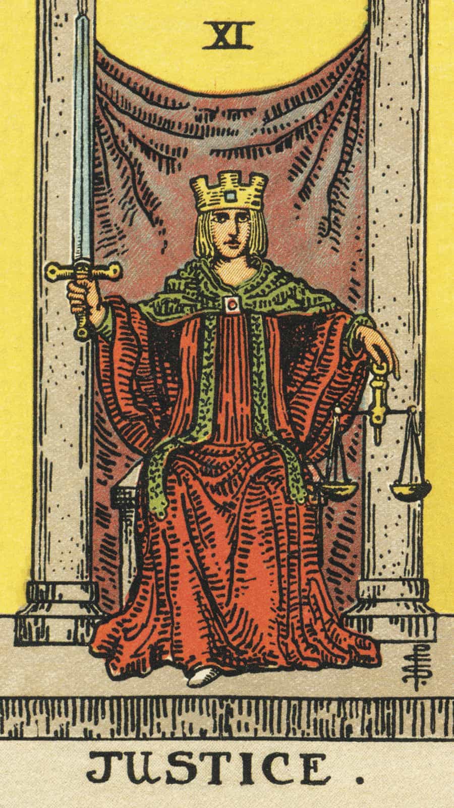 Justice upright