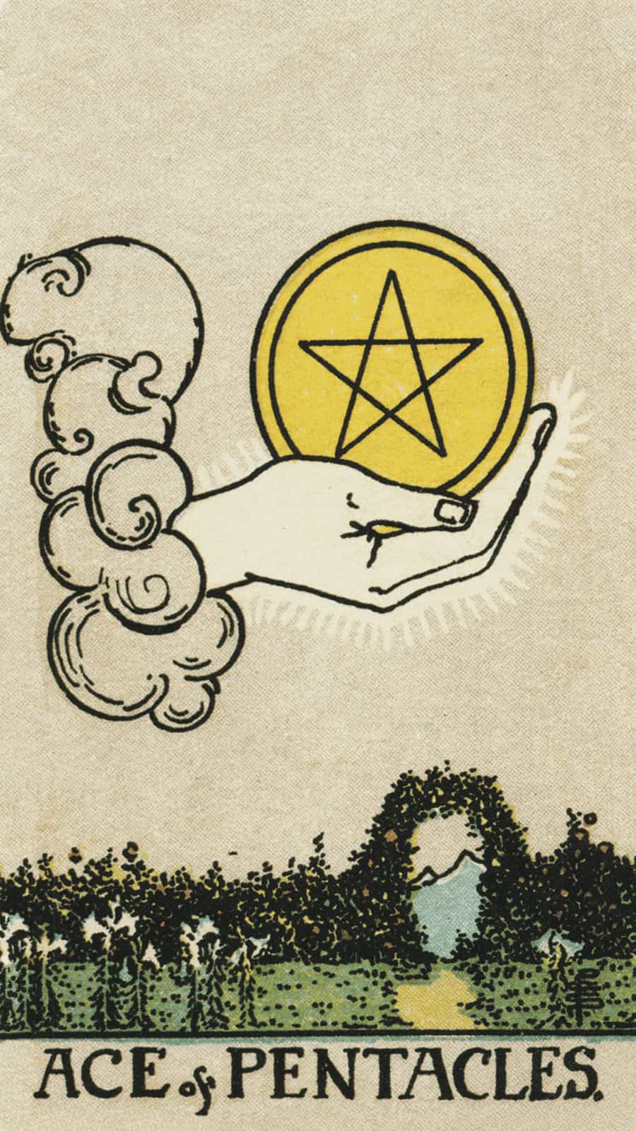 Ace of Pentacles upright