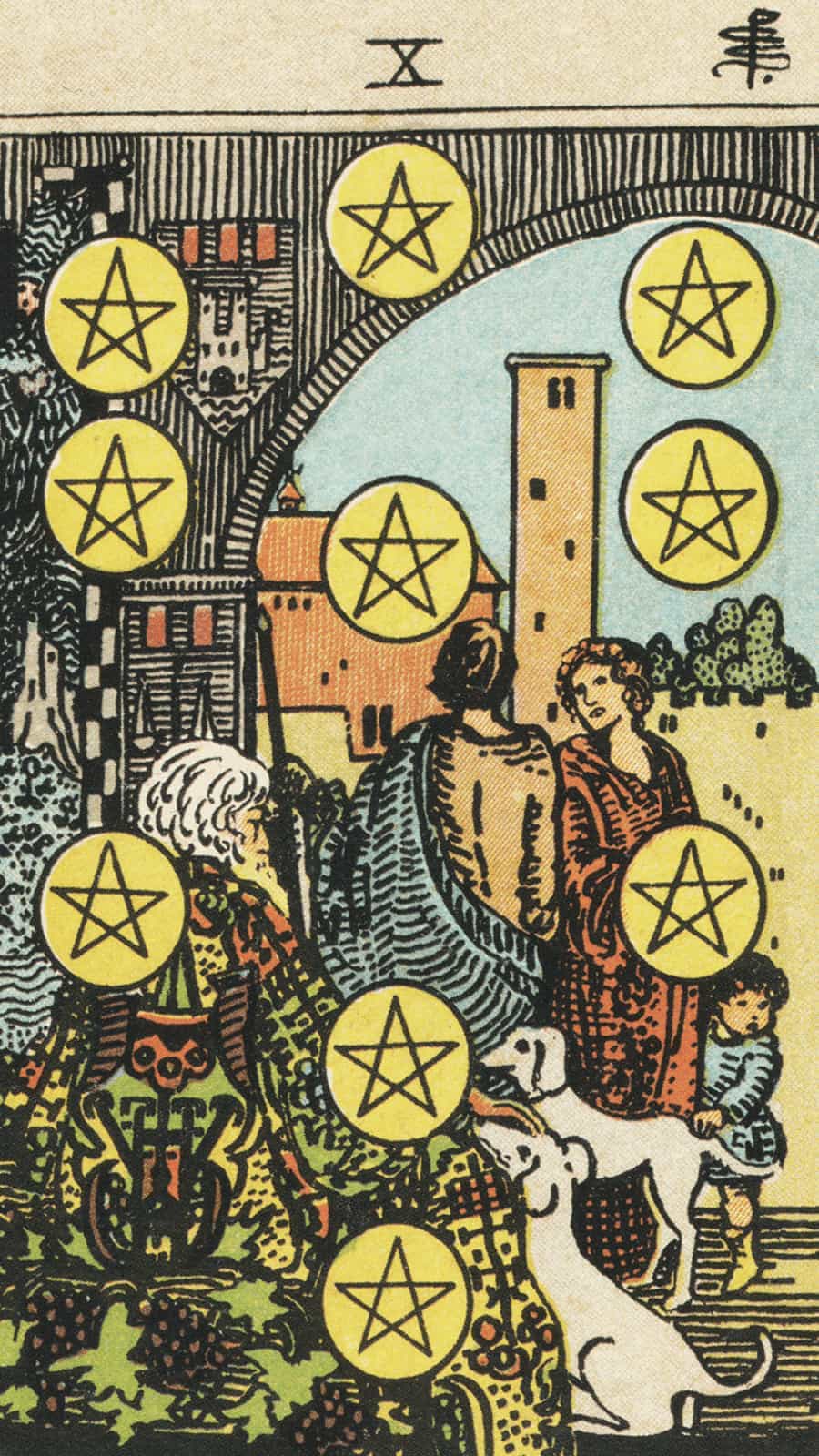 Ten of Pentacles upright