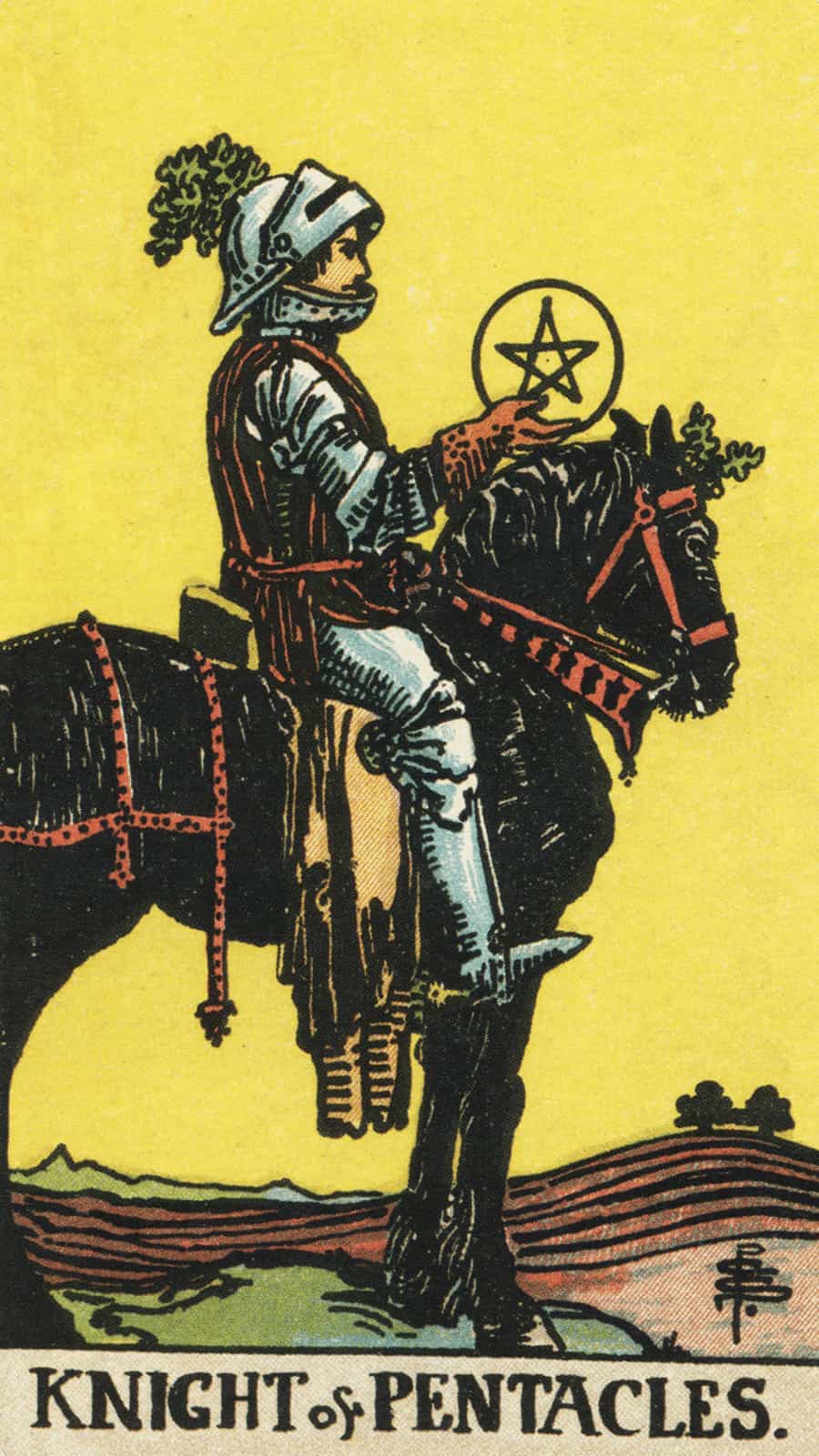 Knight of Pentacles upright
