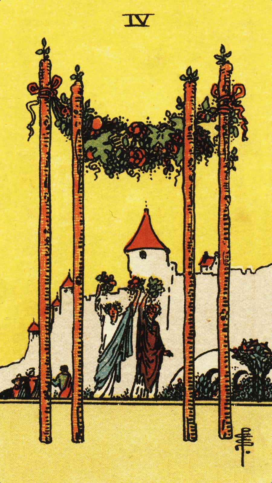 Four of Wands reversed