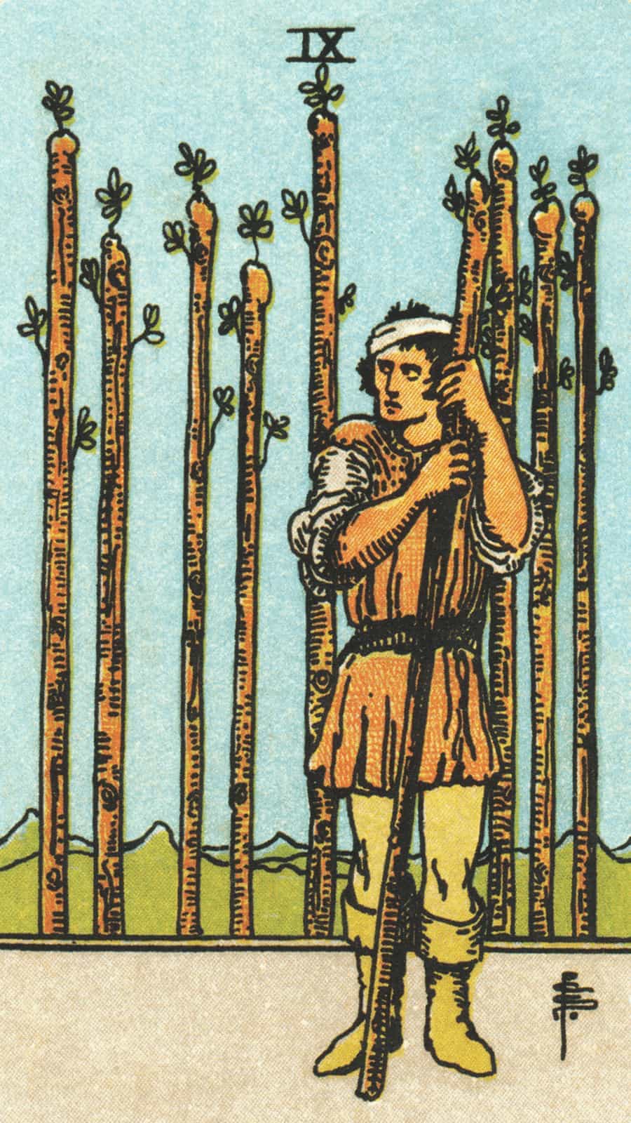 Nine of Wands upright