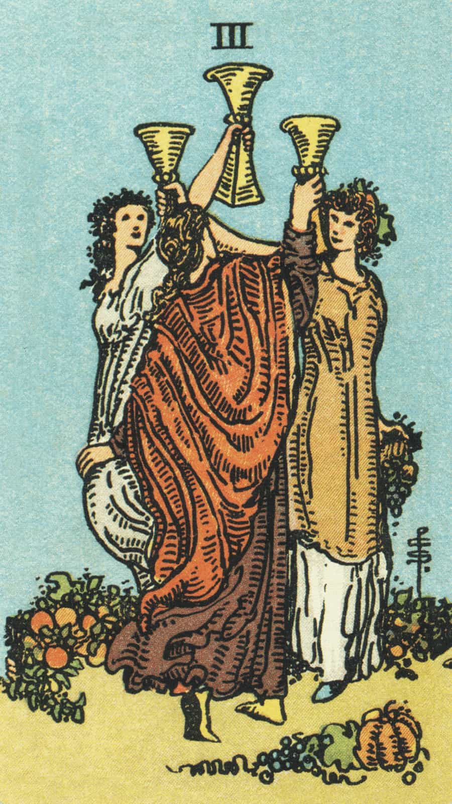 Three of Cups upright